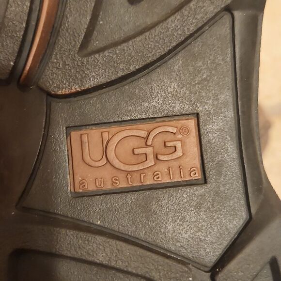 Ugg Classic Short Dark Brown Suede & Shearling Boots "Sundance II" Size 9 - Picture 10 of 11